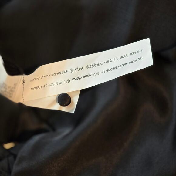 Zara NWT Black Crop Golden Ring Blouse Sz Small - Picture 8 of 8